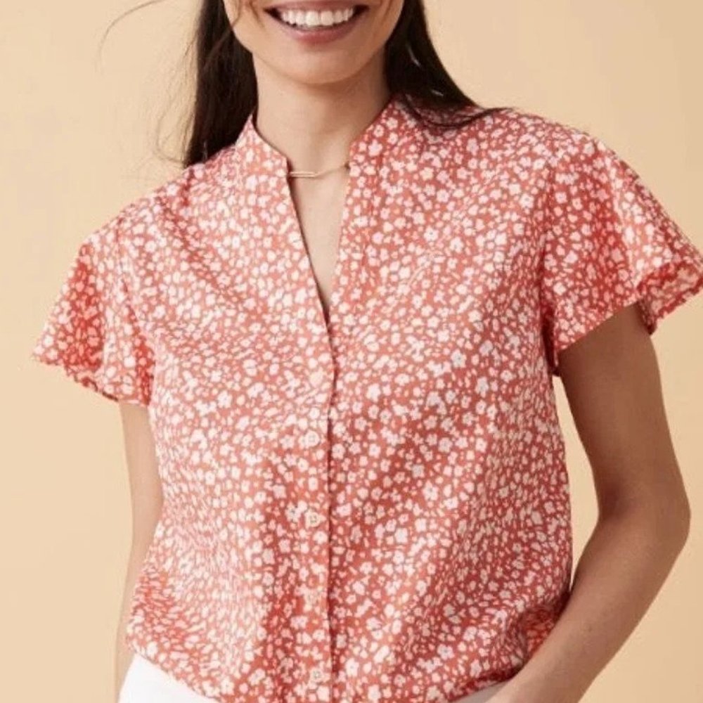 UNTUCKit Stephanie Blouse - Orange Floral